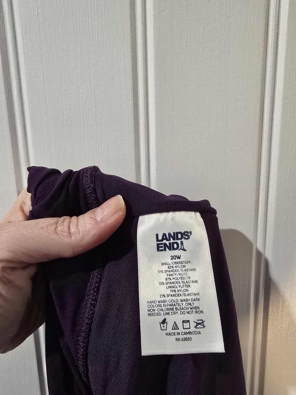 Lands' End Pink & Purple Tankini And Swim Short - Picture 9 of 10